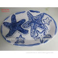 hand painted ceramic starfish dish